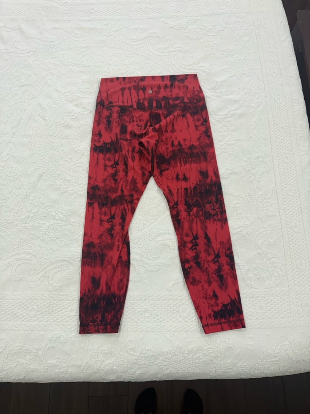 lululemon athletica Red and Black Tie-Dye Leggings
